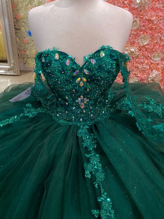 Emerald Green Quinceanera Dresses Sweet 16 Dress Charming Birthday Dress - FashionDia