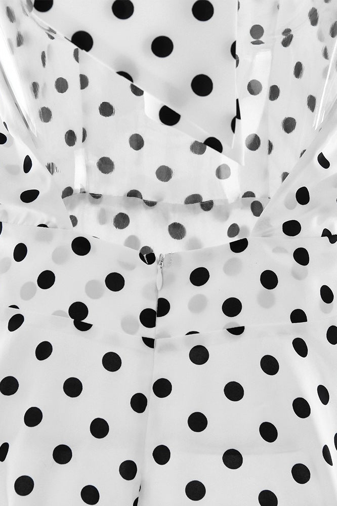 Fl Polka Dots Contemporary Dress for Smart Casual Fashion