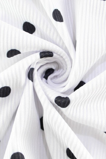 Elegant Polka Dot Round Neck Maxi Dress - View 5 | VelvetHem