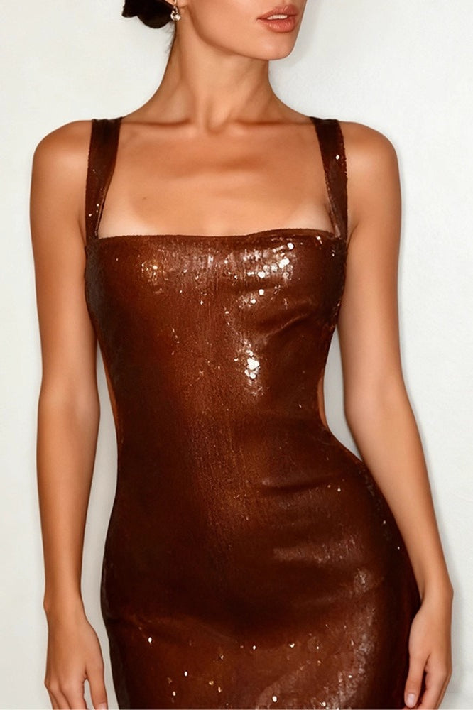 Backless Slip Bodycon Maxi Dress