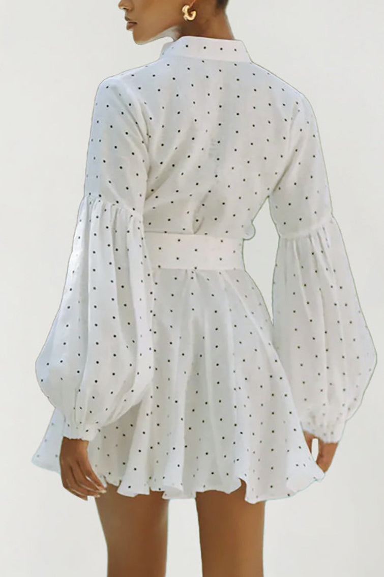 Fl Polka Dots Dress with Elegant Everyday Styling Boutique Fashion Style 2
