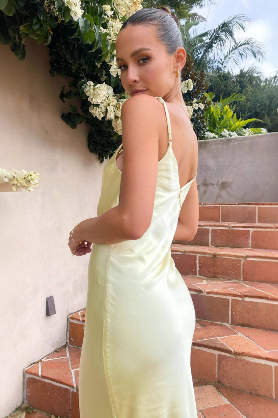 Backless Cami Silk Dress - View 5 | VelvetHem