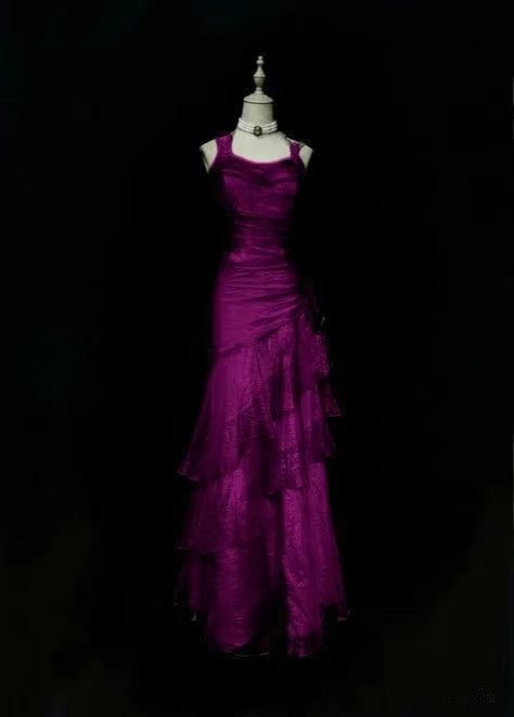 Elegant Layered A Line Evening Dress Long Prom Dress Y7776 - View 9 | VelvetHem