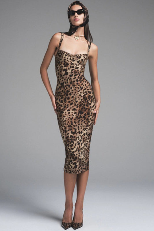 Flirty Leopard Slip Dress
