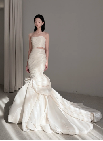 Sleeveless Mermaid Wedding Dress Classy Wedding Gowns