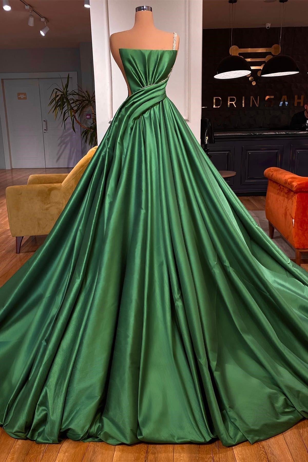 Fabulous Long A-Line One-Shoulder Sleeveless Prom Dress