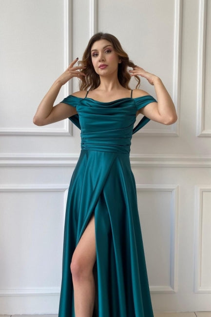Fabulous Long Off-the-shoulder A-Line Graduation Dresses Prom Dresses With Split Online