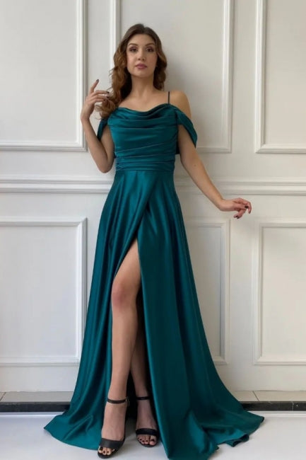 Fabulous Long Off-the-shoulder A-Line Graduation Dresses Prom Dresses With Split Online