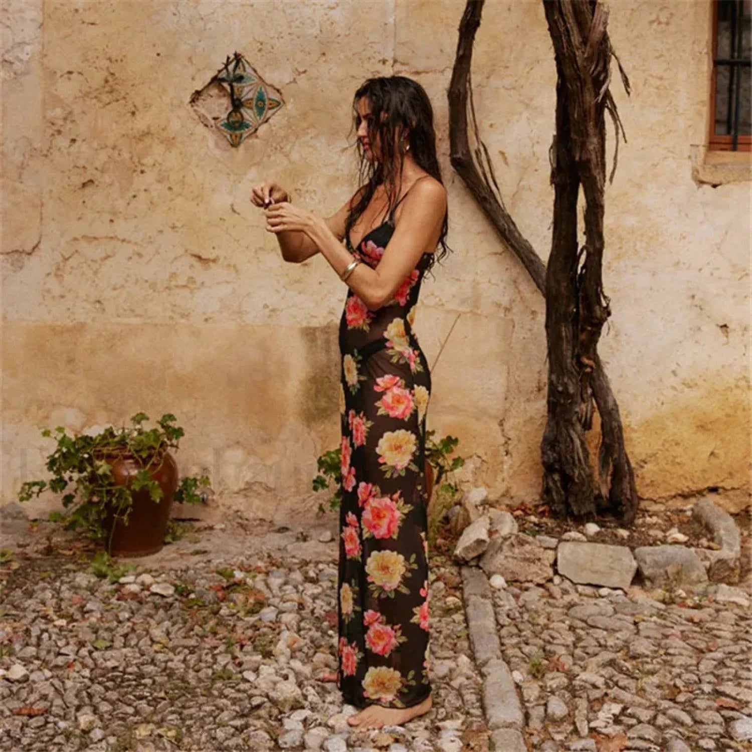 Minimalist Fairy Grunge Strappy Dress for Modern Fashion Wear