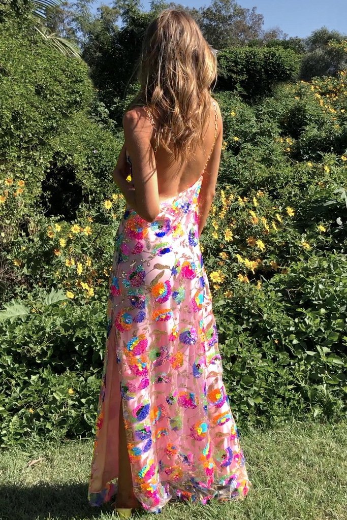 Helene Floral Slit Dress