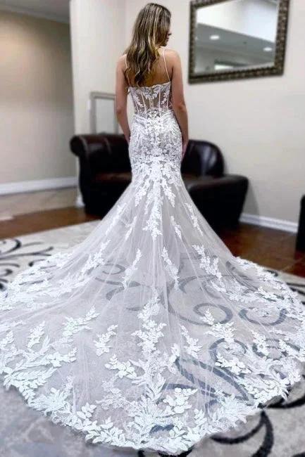 Fashion Jewel Sleeveless Mermaid Lace Backless Wedding Dresses (ZD14980)