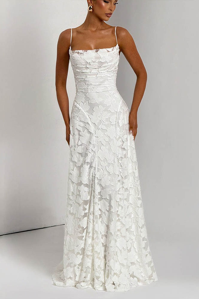 Backless Chiffon Maxi Dress