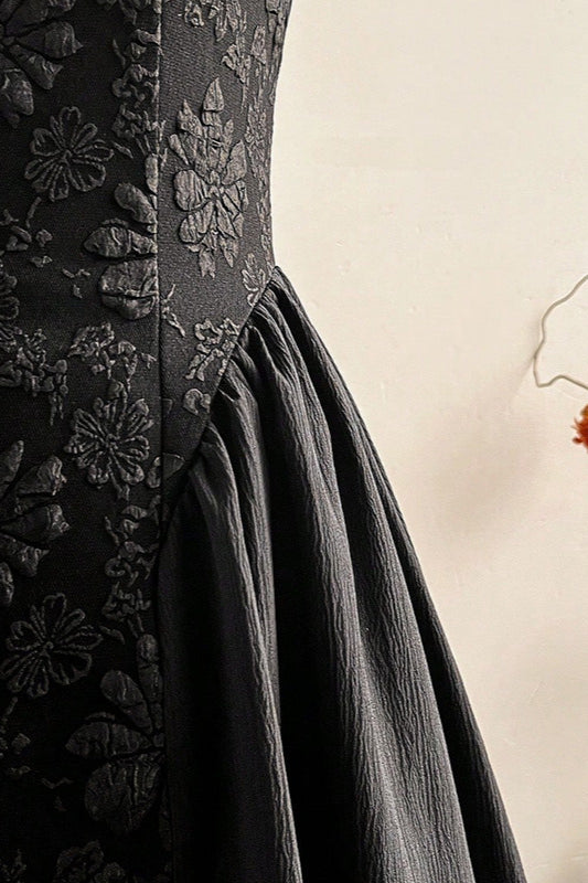 Embroidered Sleeveless Midi Dress