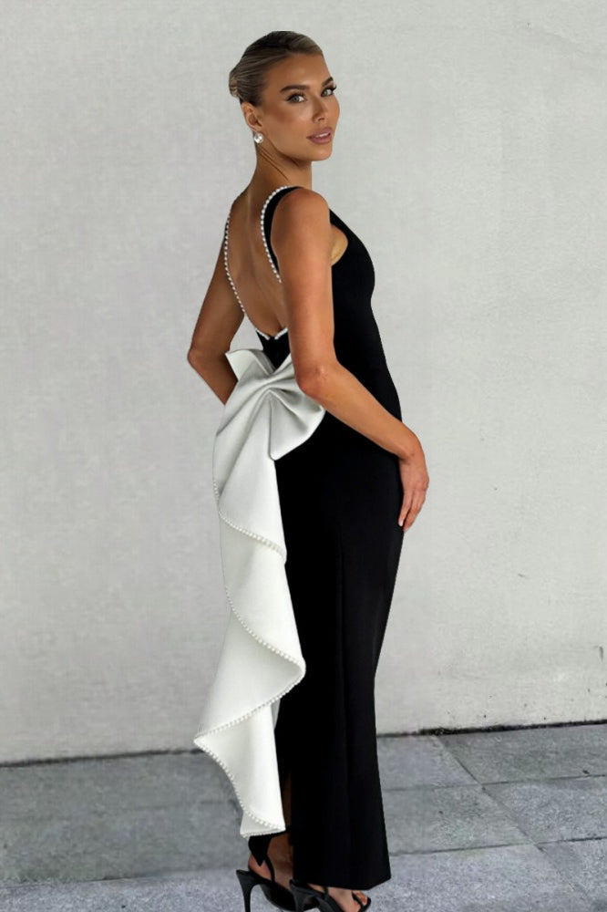 Elegant Bow Slim Relaxed Dress for Streetwear Style Boutique Fashion Style