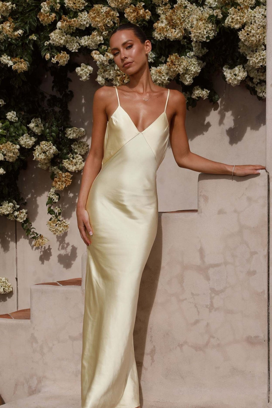 Backless Cami Silk Dress - VelvetHem