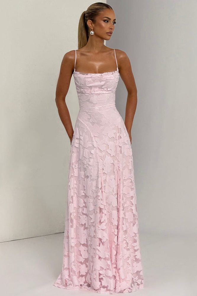 Backless Chiffon Maxi Dress