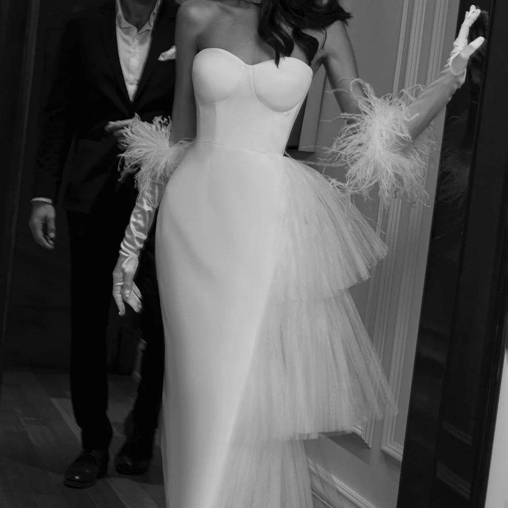 White evening dress Sexy Prom Dress