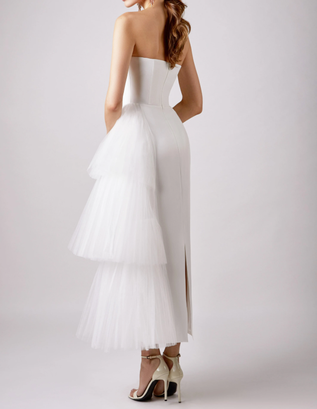 White evening dress Sexy Prom Dress