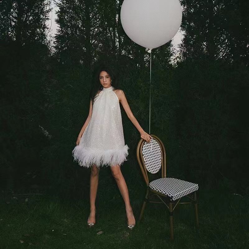 White Short Prom Dresses, Fashion Cocktail Dress - View 3 | FashionDia
