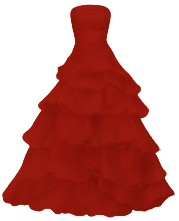 Strapless A Line Ruffle Long Prom Dress Layered Wedding Dress fg7185