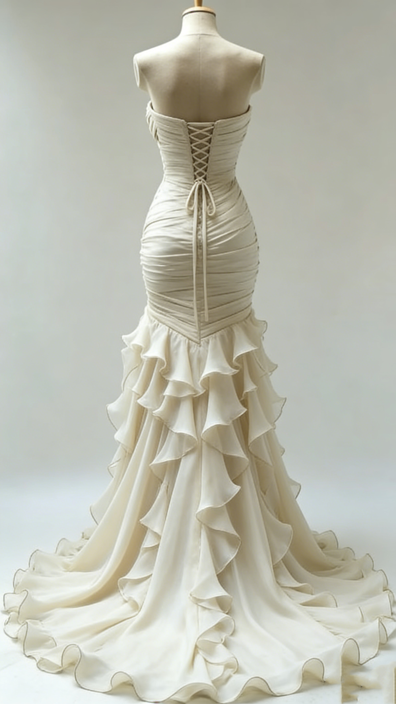 Stunning Mermaid Long Ivory Wedding Dresses fg7300