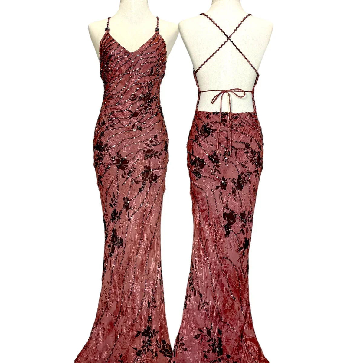 Vintage Prom Dress, Elegant Off-the-Shoulder Evening Dress - View 5 | FashionDia
