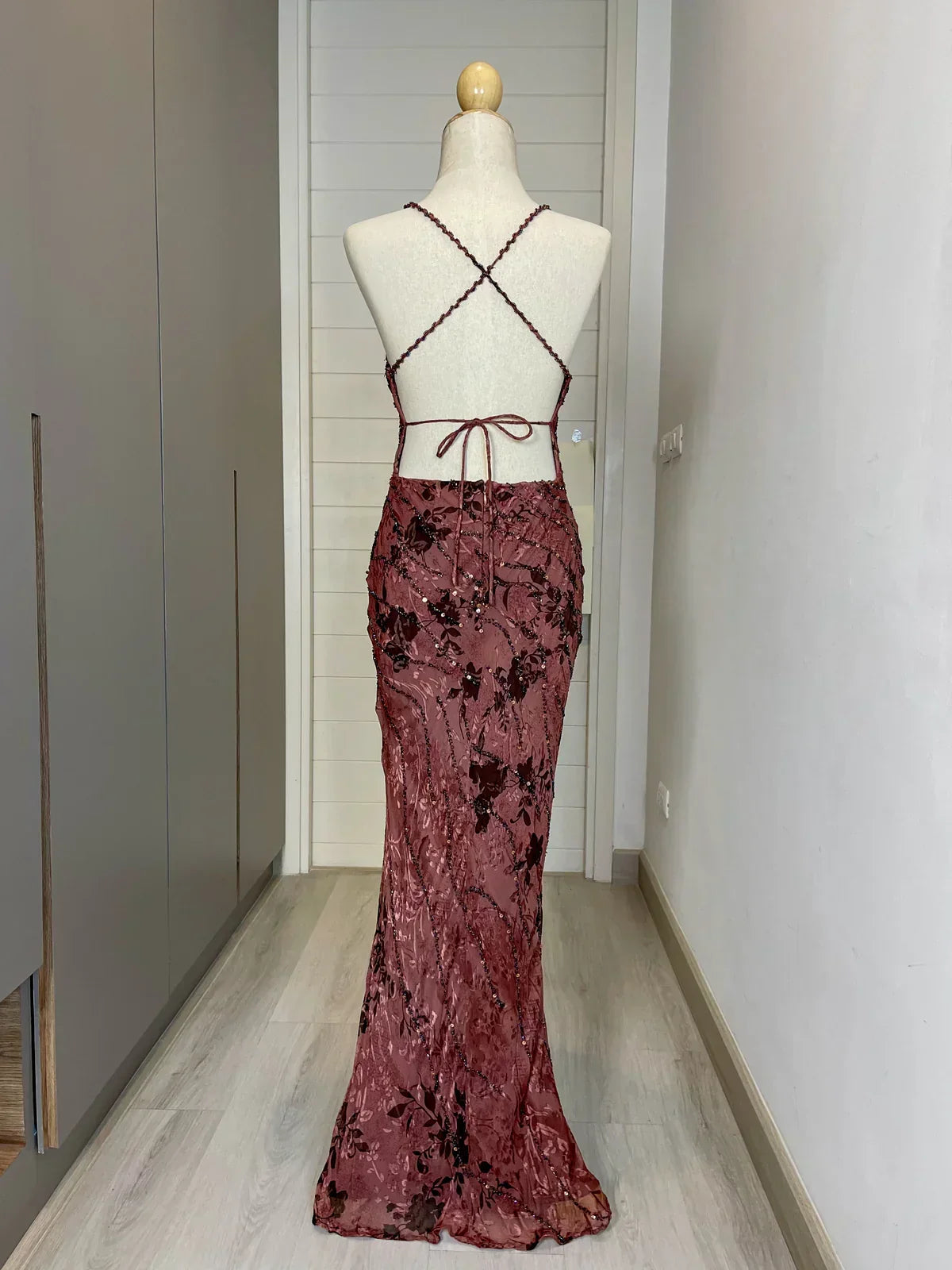 Vintage Prom Dress, Elegant Off-the-Shoulder Evening Dress - View 7 | FashionDia
