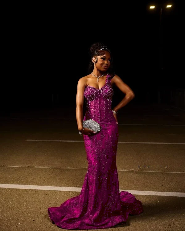 Red Mermaid Long Prom Dresses Formal Evening Dress - View 10 | FashionDia