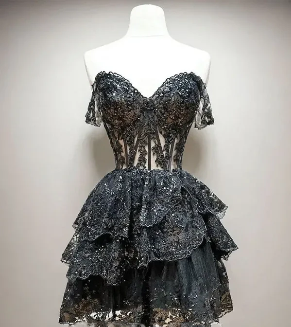 Gorgeous Off-Shoulder Strapless A-line Short Mini Homecoming Dress fg7732