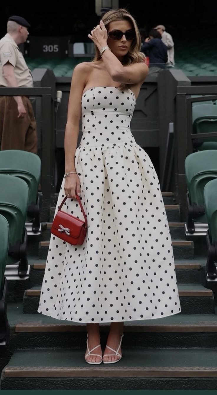 A-Line Black Polka Dots Prom Dresses New Arrive Party Dress Evening Dress - View 4 | FashionDia