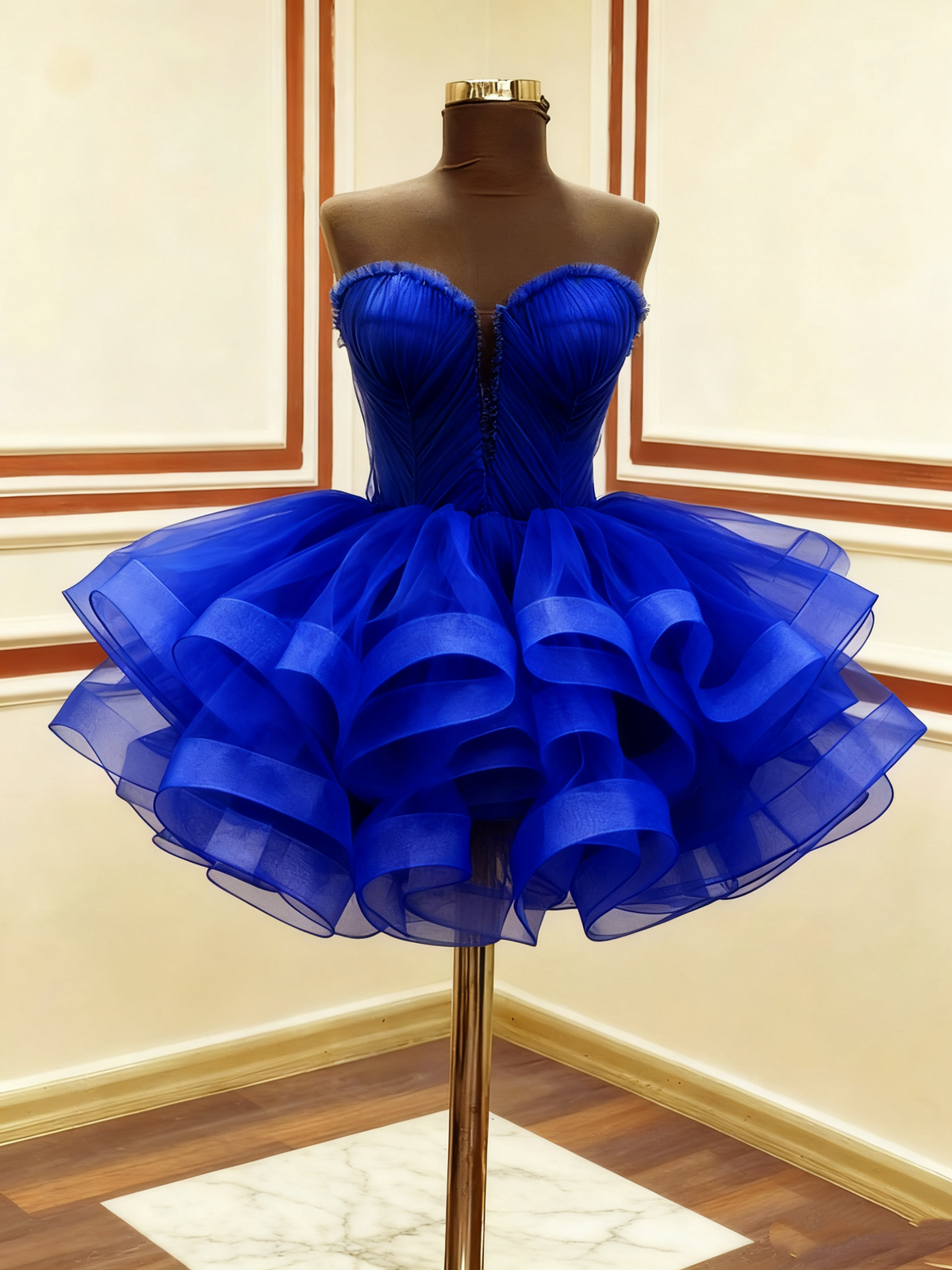A-Line Green Tulle Short Prom Dress Birthday Party Dress Homecoming Dress - View 8 | FashionDia