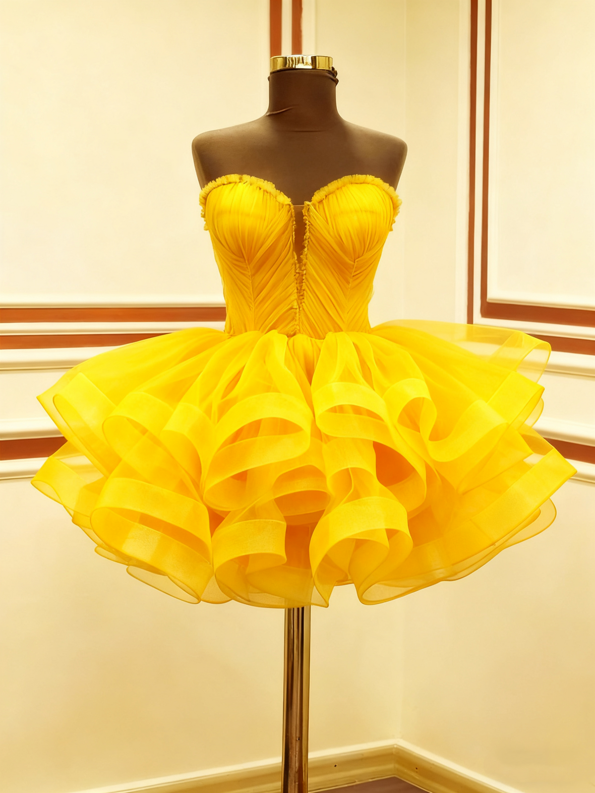 A-Line Green Tulle Short Prom Dress Birthday Party Dress Homecoming Dress - View 5 | FashionDia