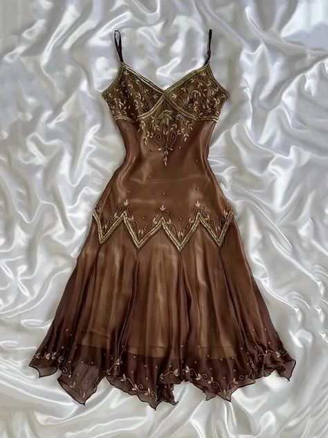 Brown Beaded Prom Dress 21st Birthday Outfit Evening Gowns - FashionDia