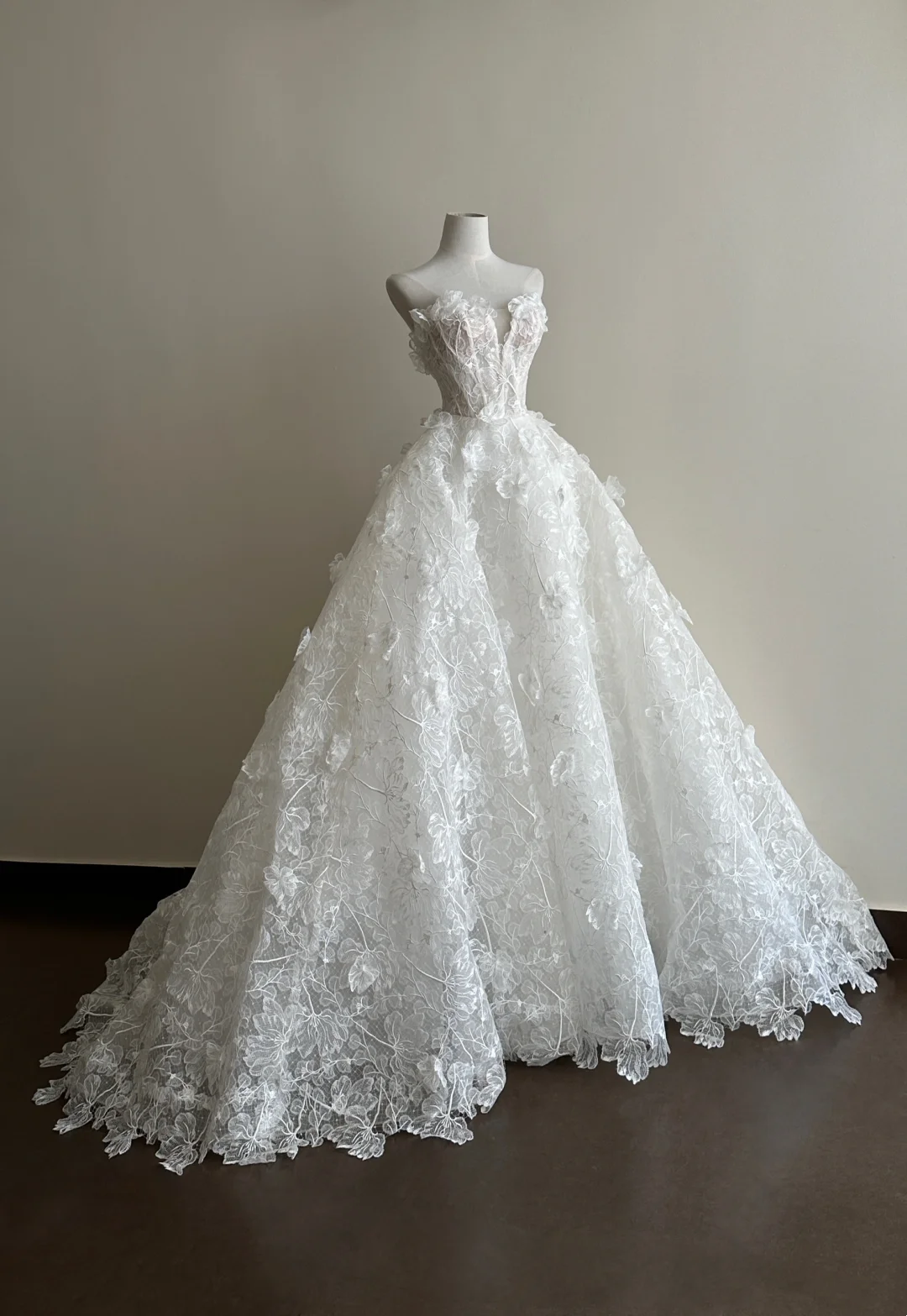 Sweetheart White Lace Flora Wedding Dress Evening Dress Birthday Dress - FashionDia