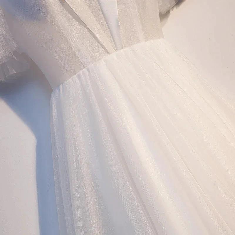 White tulle short homecoming dress s97 (ZD12611)