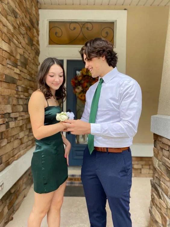 Green Tight Short Homecoming Dresses Mini Bodycon Cocktail Dress Y1604 by simplepromdress