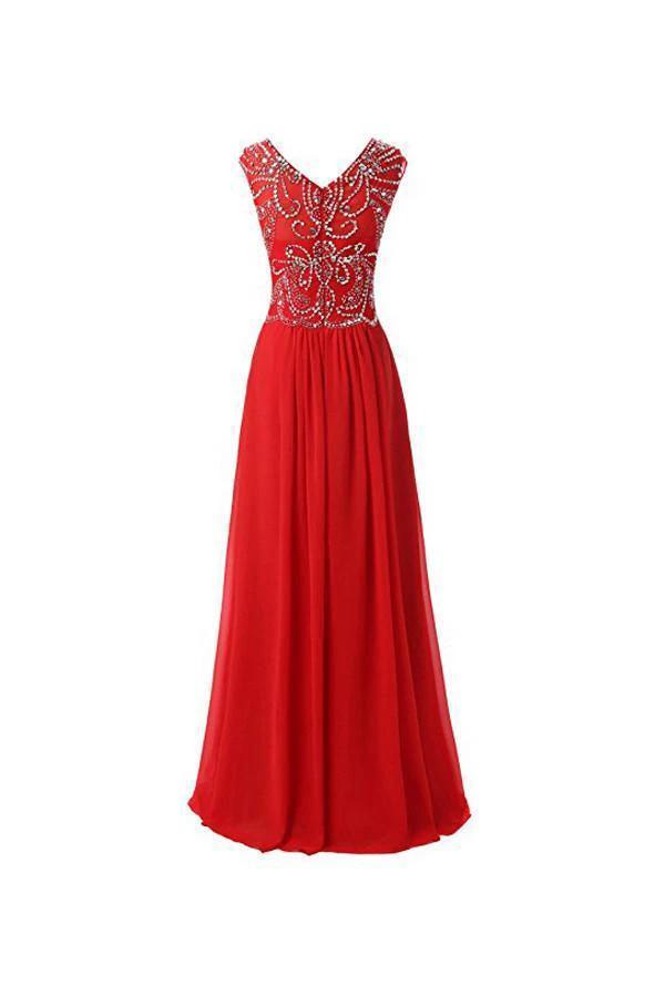 Floor Length Bridesmaid Dress Cap Sleeves Chiffon Prom Evening Gown (ZD13190)