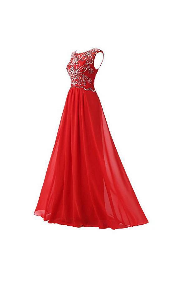 Floor Length Bridesmaid Dress Cap Sleeves Chiffon Prom Evening Gown (ZD13190)