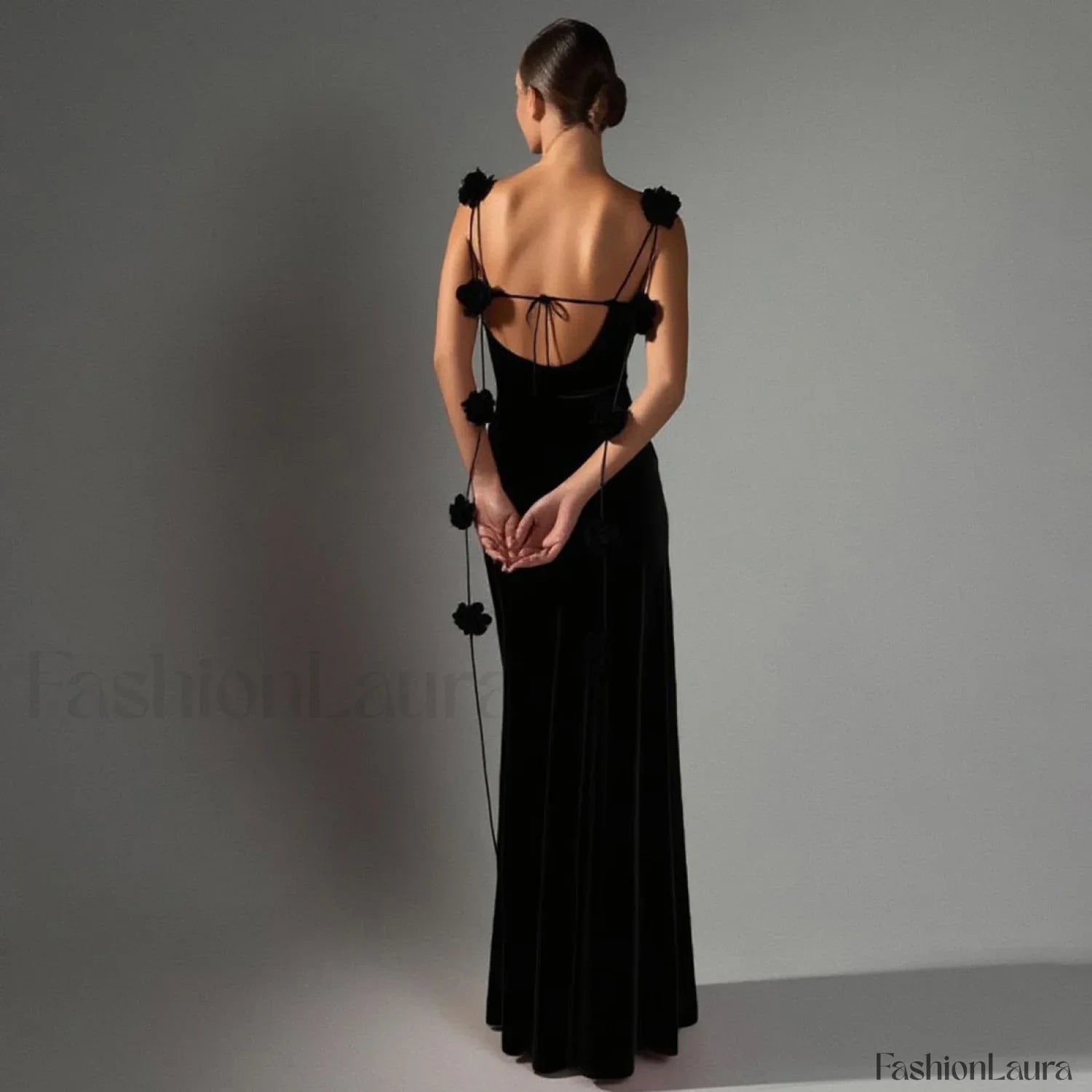 Floral Strappy Backless Dress with Relaxed Fit and Comfort Fit Design