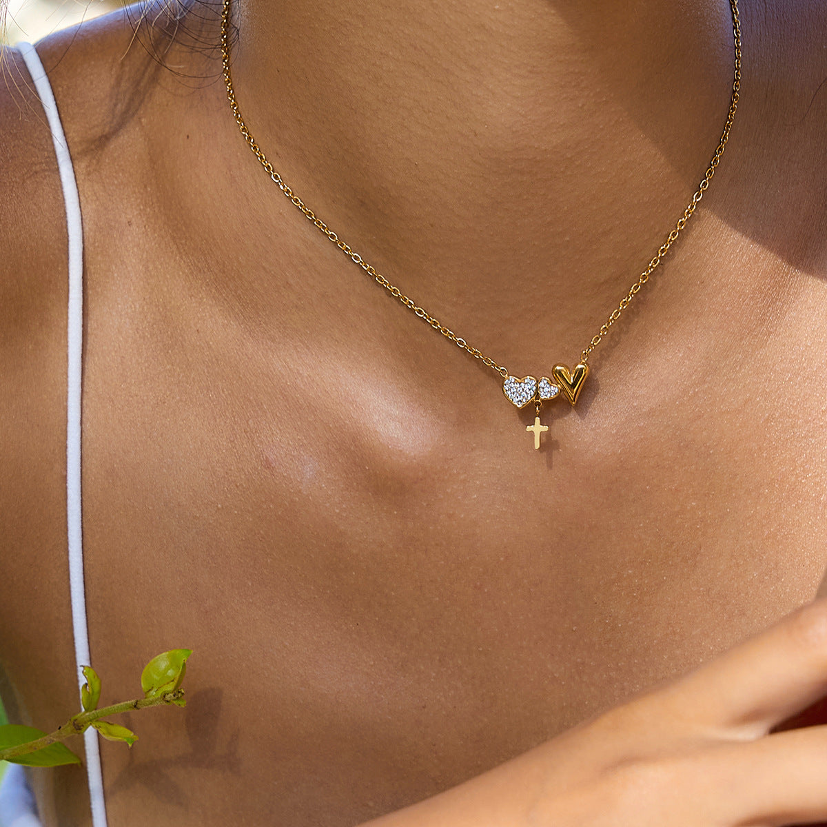 Heart Gold Stainless Steel Necklace G10