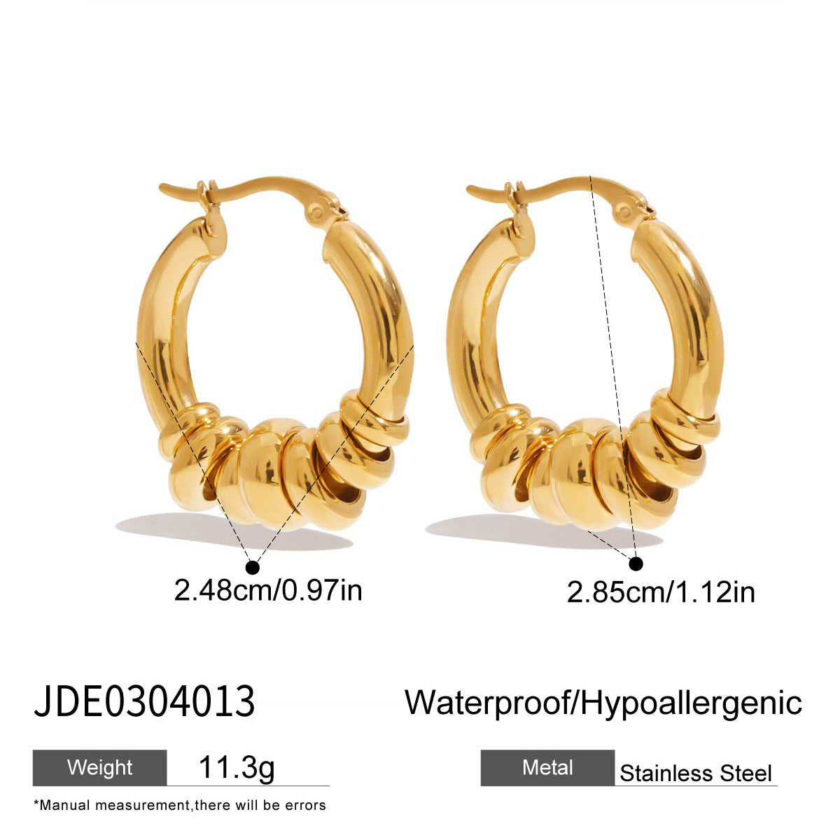 Retro Gold Stainless Steel Earrings G21