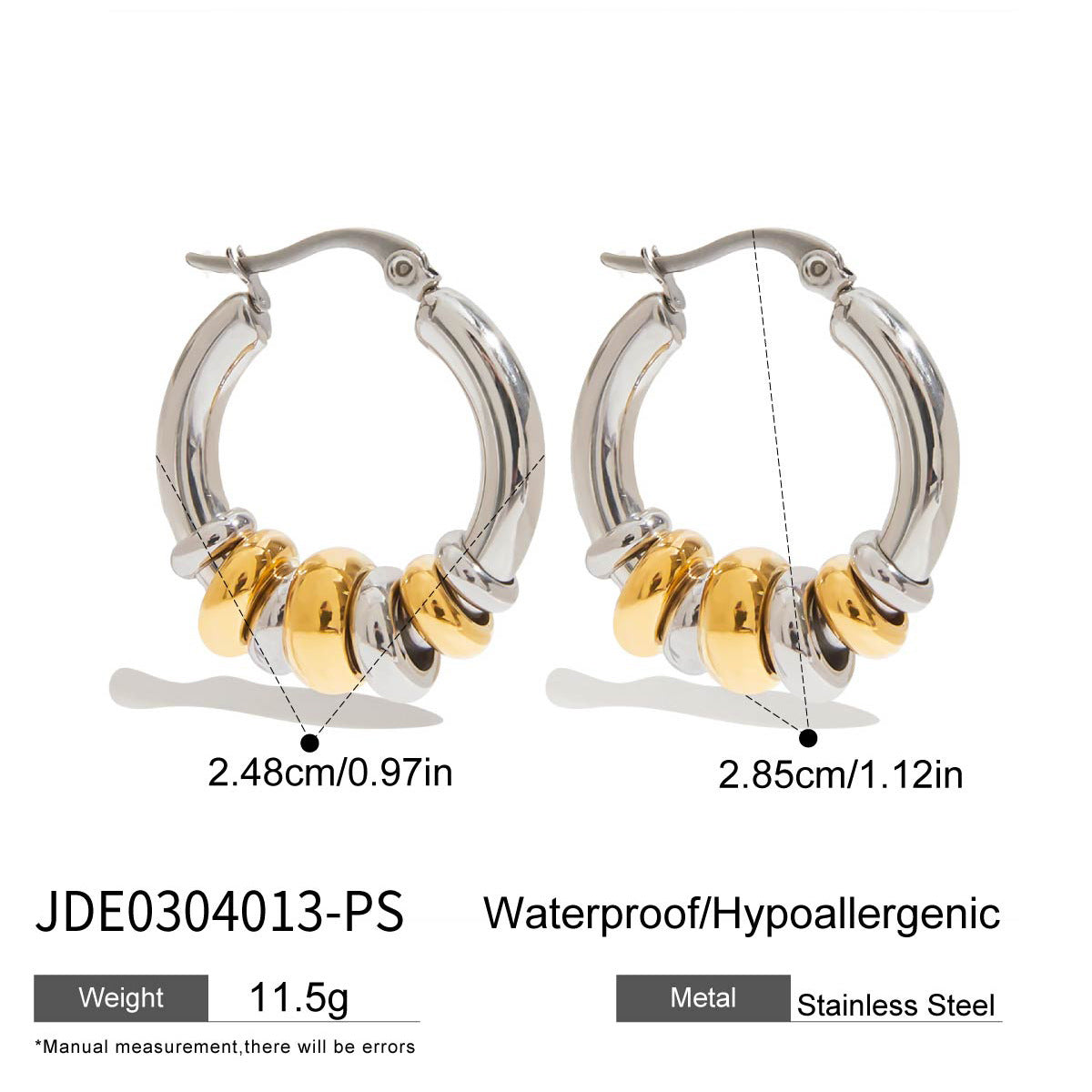 Retro Gold Stainless Steel Earrings G21
