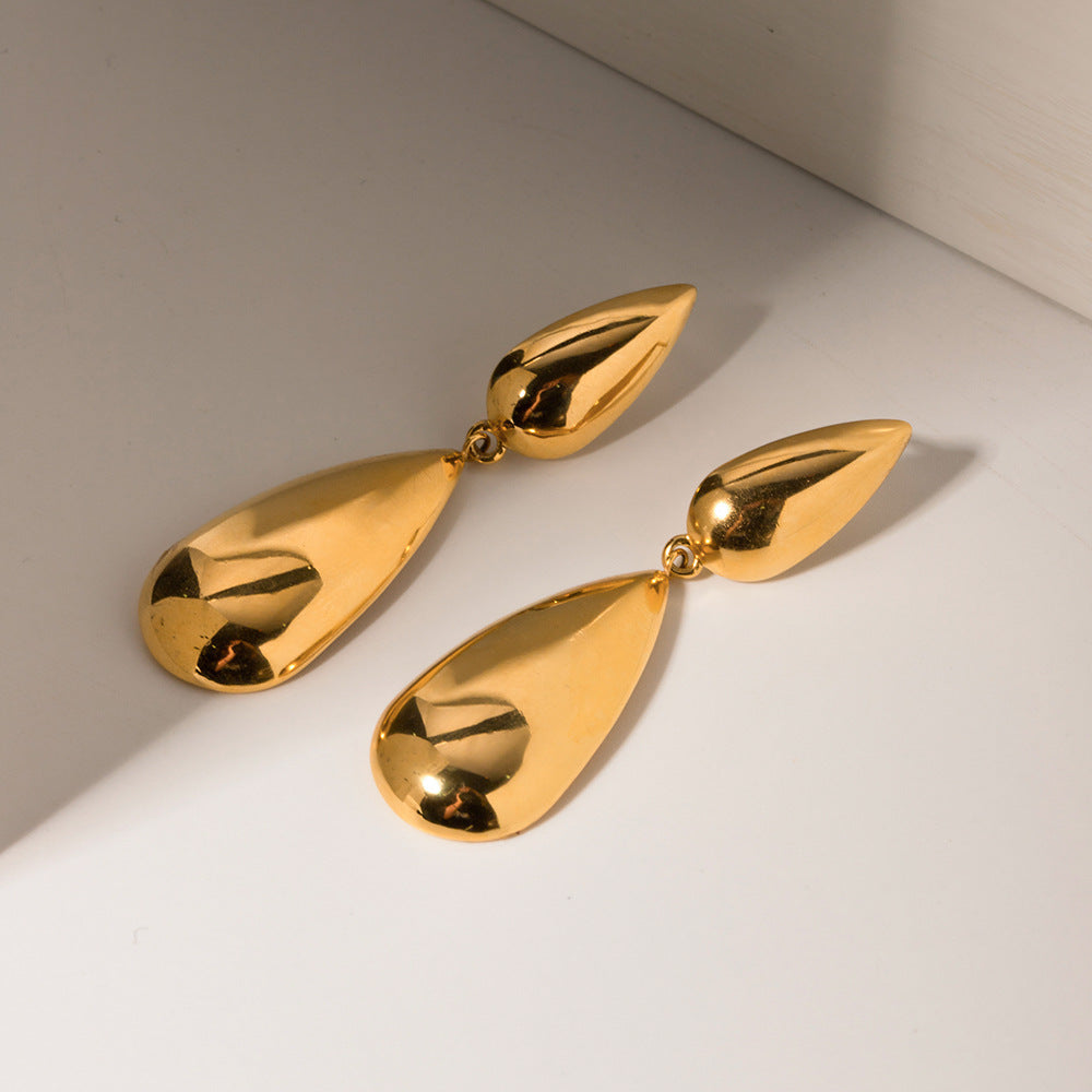 Golden Teardrop Retro Gold Earrings G25