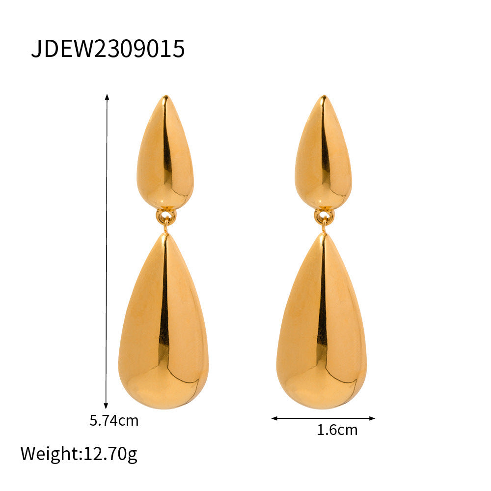 Golden Teardrop Retro Gold Earrings G25