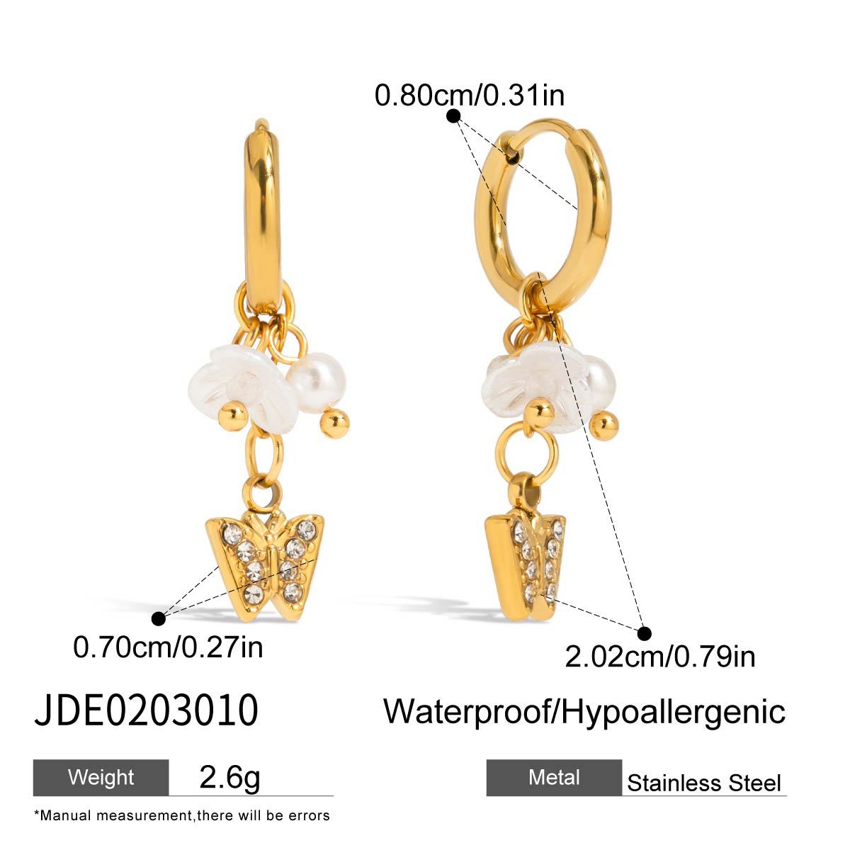 Pearl Stainless Steel Earrings Design Star Earrings