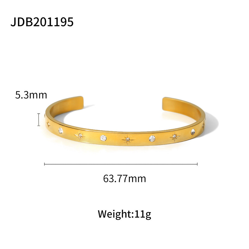 Gold Stainless Steel Oppen Bracelet G37