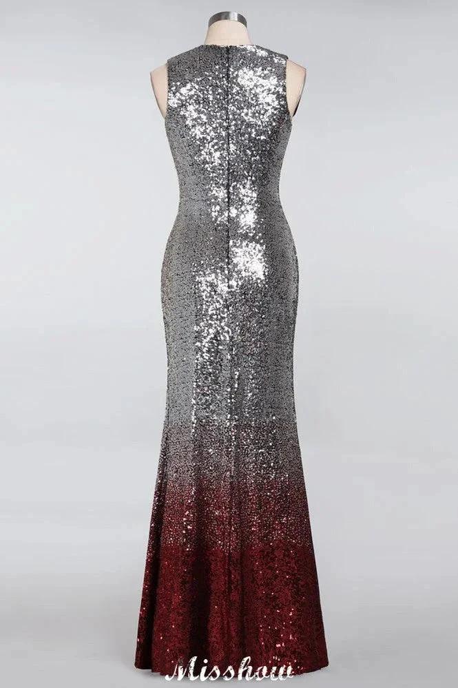 Glamorous Sleeveless Sexy Mermaid Sequins Bridesmaid Dresses (ZD12928)