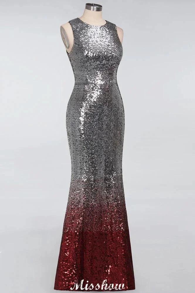 Glamorous Sleeveless Sexy Mermaid Sequins Bridesmaid Dresses (ZD12928)