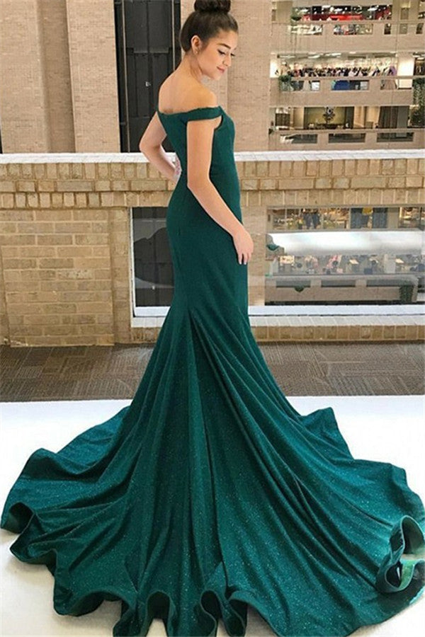 Gorgeous One-shoulder Applique Prom Dresses Long Sleevess Side Slit Chic Evening Dresses with Belt