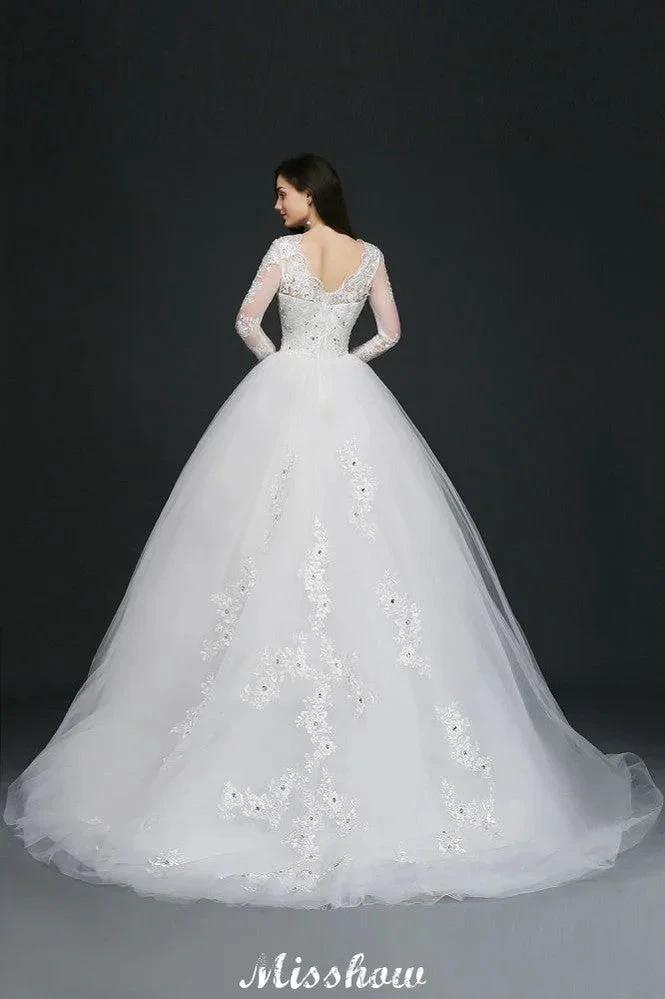 Gorgeous Tulle Ball Gowns Court Train Wedding Dresses (ZD13929)